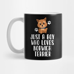 Just A Boy Who Loves Norwich Terrier Mug